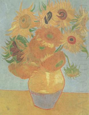 Vincent Van Gogh Still life:vase with Twelve Sunflowers (nn04) china oil painting image